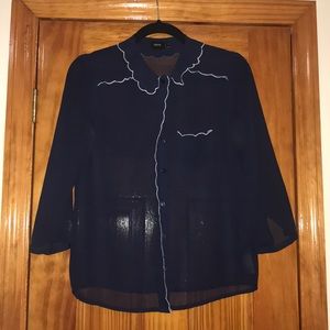 Navy blouse